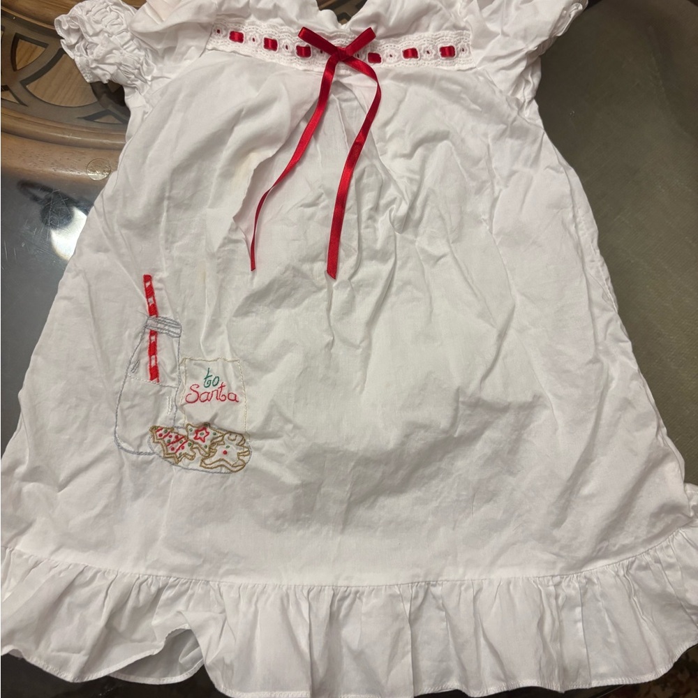 White and Red Kids Dress